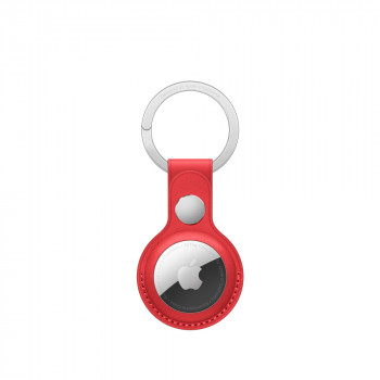 Кожаный брелок с кольцом Apple Leather Key Ring Red (MK103) для AirTag