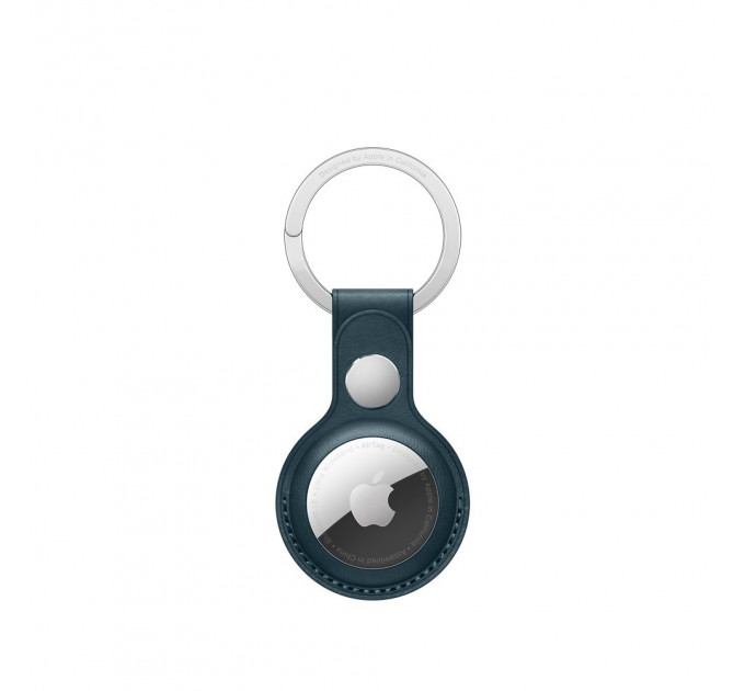 Кожаный брелок с кольцом Apple Leather Key Ring Baltic Blue (MHJ23) для AirTag