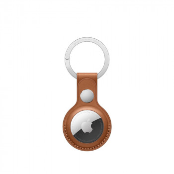Кожаный брелок с кольцом Apple Leather Key Ring Saddle Brown (MX4M2) для AirTag