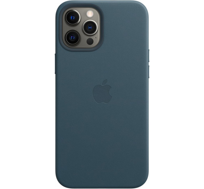 Apple Leather Case для iPhone 12 Pro Max — Baltic Blue
