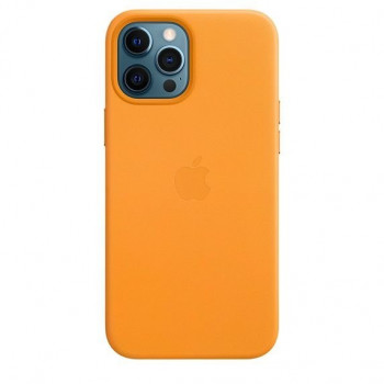 Apple Leather Case для iPhone 12 Pro Max — California Poppy