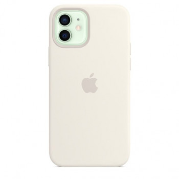 iPhone 12 Silicone Case with MagSafe - White