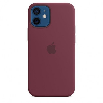 iPhone 12 mini Silicone Case with MagSafe — Plum