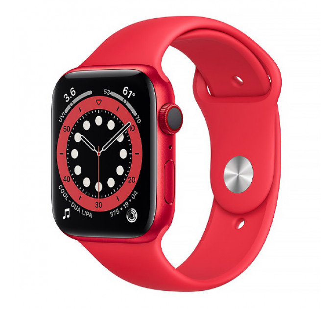 Смарт-годинник Apple Watch Series 6 + LTE 44mm (PRODUCT)RED Aluminum Case with Red Sport Band