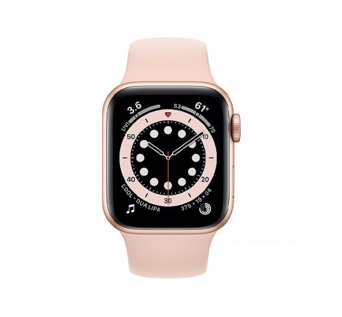 Смарт-годинник Apple Watch Series 6 + LTE 40mm Gold Aluminum Case with Pink Sand Sport Band