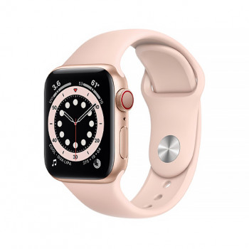Смарт-годинник Apple Watch Series 6 + LTE 40mm Gold Aluminum Case with Pink Sand Sport Band