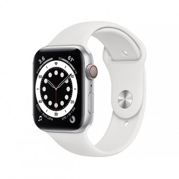 Смарт-годинник Apple Watch Series 6 + LTE 40mm Silver Aluminum Case with White Sport Band