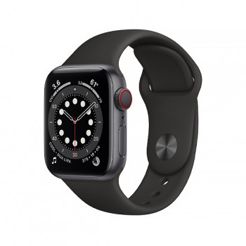 Смарт-часы Apple Watch Series 6 + LTE 40mm Space Gray Aluminum Case with Black Sport Band