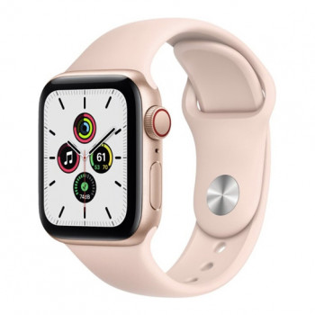 Смарт-годинник Apple Watch SE + LTE 44mm Gold Aluminum Case with Pink Sand Sport Band