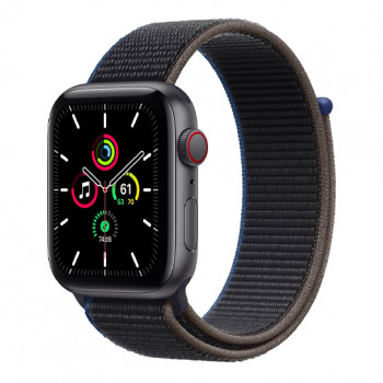 Смарт-годинник Apple Watch SE + LTE 44mm Space Gray Aluminum Case with Charcoal Sport Loop