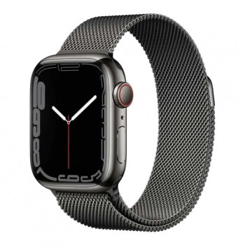 Смарт-часы Apple Watch Series 7 + LTE 45mm Graphite Stainless Steel Case with Graphite Milanes Loop