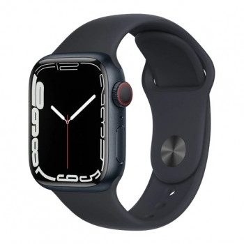Смарт-часы Apple Watch Series 7 + LTE 45mm Midnight Aluminum Case with Midnight Sport Band