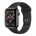 Смарт-часы Apple Watch Series 4 + LTE 44mm Space Black (Черный) Stainless Steel Case with Black Sport Band