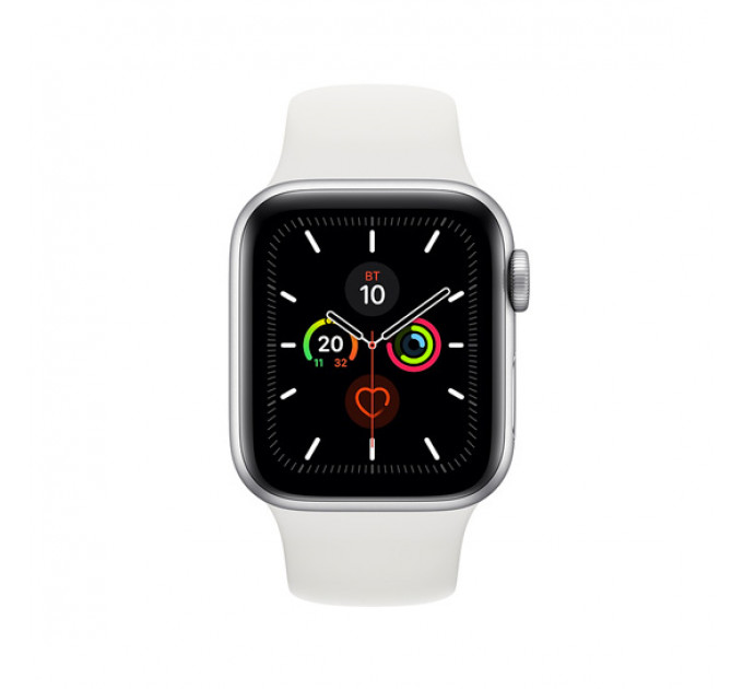 Смарт-часы Apple Watch Series 5 40mm Silver Aluminum Case with White Sport Band