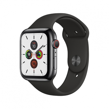 Смарт-годинник Apple Watch Series 5 + LTE 40mm Space Black Stainless Steel Case with Black Sport Band