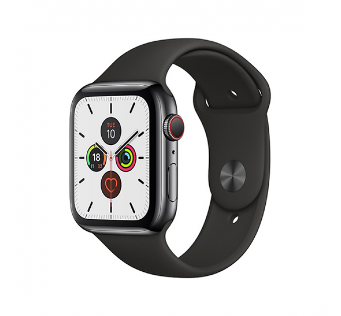 Смарт-часы Apple Watch Series 5 + LTE 40mm Space Black Stainless Steel Case with Black Sport Band