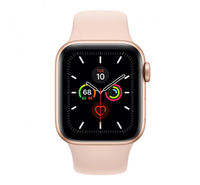 Смарт-часы Apple Watch Series 5 + LTE 44mm Gold Aluminum Case with Pink Sand Sport Band
