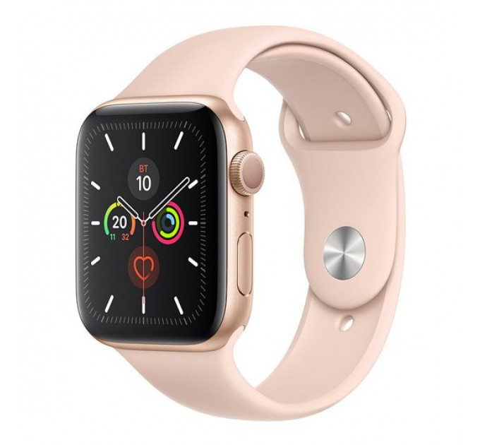 Смарт-годинник Apple Watch Series 5 44mm Gold Aluminum Case with Pink Sand Sport Band