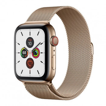 Смарт-часы Apple Watch Series 5 + LTE 44mm Gold Stainless Steel Case with Gold Milanese Loop