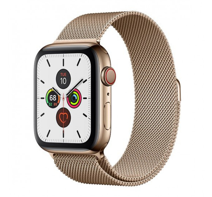 Смарт-годинник Apple Watch Series 5 + LTE 44mm Gold Stainless Steel Case with Gold Milanese Loop