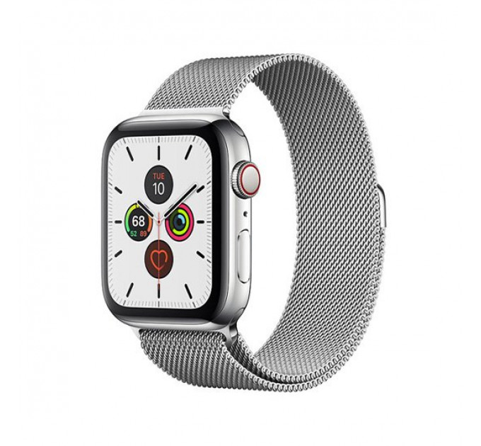 Смарт-годинник Apple Watch Series 5 + LTE 40mm Stainless Steel Case with Silver Milanese Loop