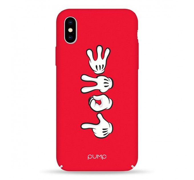 Чохол Pump Tender Touch Case for iPhone X/XS Hands Mickey Love #