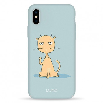 Чохол Pump Tender Touch Case for iPhone X/XS Cat Fuck #