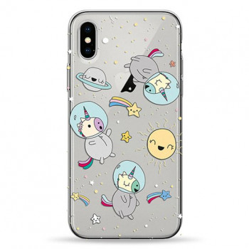 Чохол Pump Transparency Case for iPhone X/XS Space Unicorns #