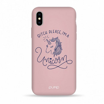Чехол Pump Silicone Minimalistic Case for iPhone X/XS Unicorn Girl #