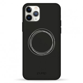 Чохол Pump Silicone Minimalistic Case for iPhone 11 Pro Circles on Dark #