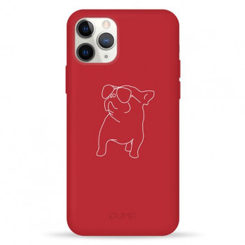 Чохол Pump Silicone Minimalistic Case for iPhone 11 Pro Pug With #