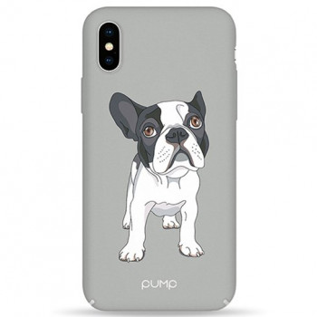 Чехол Pump Tender Touch Case for iPhone XS Max Bulldog on Gray #