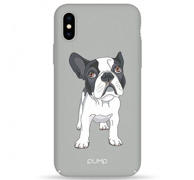 Чохол Pump Tender Touch Case for iPhone XS Max Bulldog on Gray #