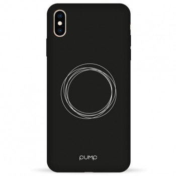 Чохол Pump Silicone Minimalistic Case for iPhone XS Max Circles on Dark #