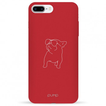Чехол Pump Silicone Minimalistic Case for iPhone 8 Plus/7 Plus Pug With #