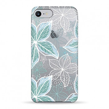 Чехол Pump Transparency Case for iPhone 8/7 Blue Flowers #