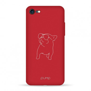 Чехол Pump Silicone Minimalistic Case for iPhone 8/7 Pug With #