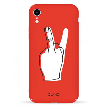 Чохол Pump Tender Touch Case for iPhone XR V for Middle Finger #