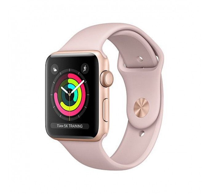 Смарт Годинник Apple Watch Series 3 38mm Gold Aluminum Case with Pink Sand Sport Band