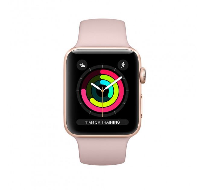 Смарт Годинник Apple Watch Series 3 38mm Gold Aluminum Case with Pink Sand Sport Band