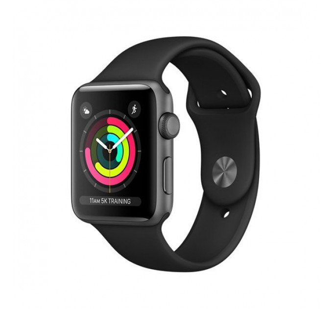 Смарт Годинник Apple Watch Series 3 38mm Space Gray Aluminum Case with Black Sport Band