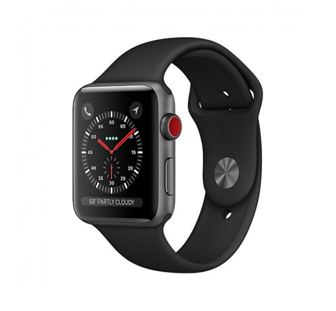 Смарт Часы Apple Watch Series 3 + LTE 38mm Space Gray Aluminum Case with Black Sport Band
