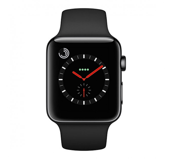 Смарт Часы Apple Watch Series 3 + LTE 42mm Space Black Stainless Steel Case with Black Sport Band