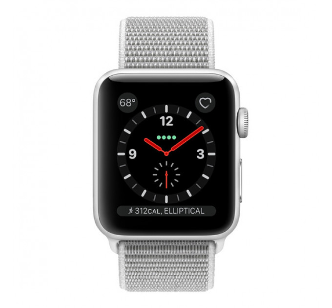 Смарт Годинник Apple Watch Series 3 + LTE 42mm Silver Aluminum Case with Seashell Sport Loop