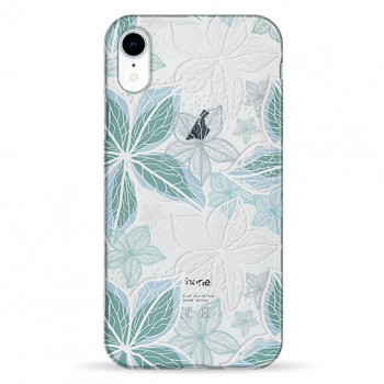 Чохол Pump Transparency Case for iPhone XR Blue Flowers #