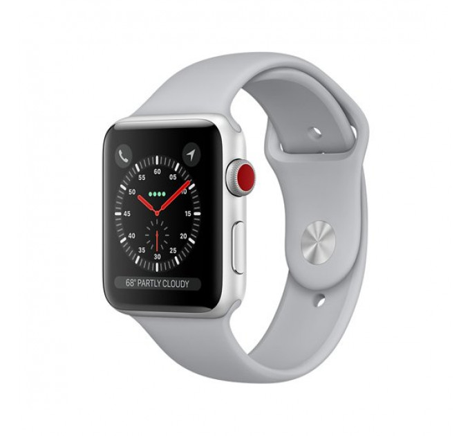 Смарт Часы Apple Watch Series 3 + LTE 38mm Silver Aluminum Case with Fog Sport Band