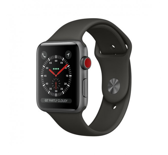 Смарт Часы Apple Watch Series 3 + LTE 38mm Space Gray Aluminum Case with Gray Sport Band
