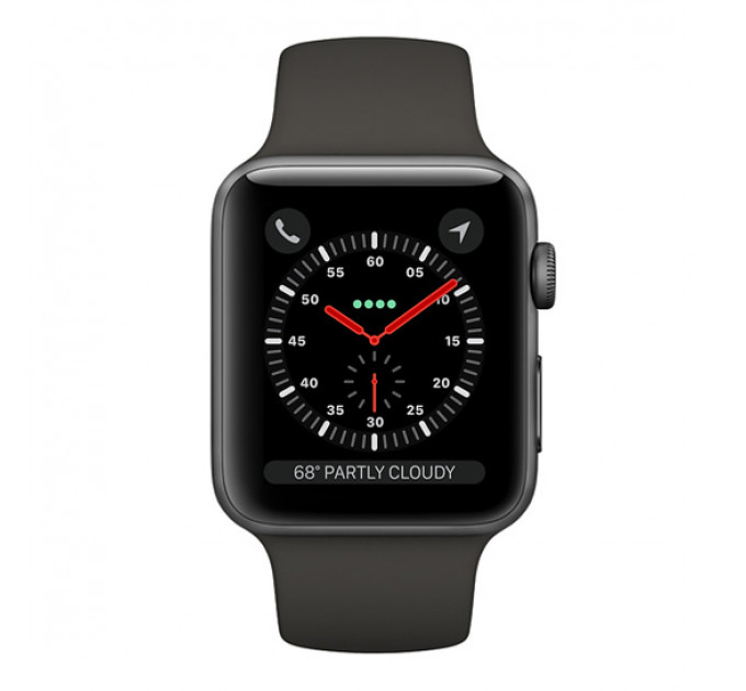 Смарт Часы Apple Watch Series 3 + LTE 42mm Space Gray Aluminum Case with Gray Sport Band