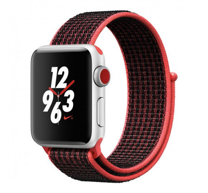 Смарт Годинник Apple Watch Series 3 Nike+ LTE 42mm Silver Aluminum Case with Bright Crimson/Black Nike