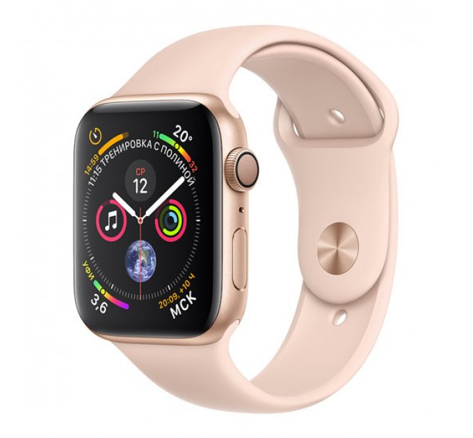 Смарт-часы Apple Watch Series 4 44mm Gold (Золотой) Aluminum Case with Pink Sand Sport Band